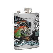グリーン・ドラゴン対ホワイト・タイガー フラスク (右)