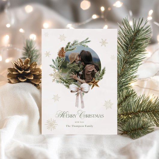 グリーン＆ニュートラルなリースの写真 シーズンカード