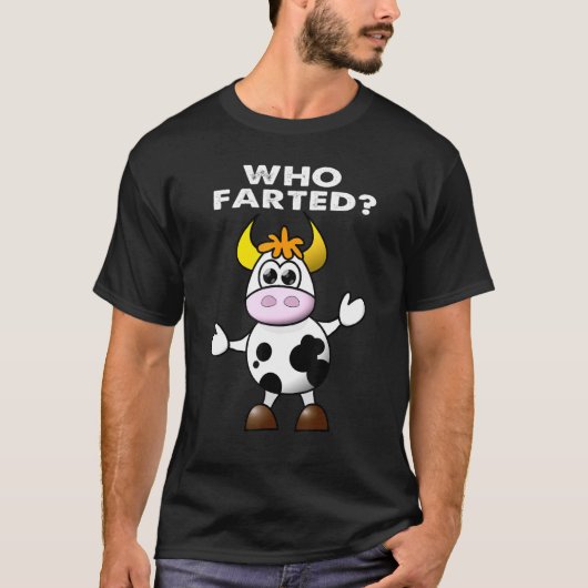 グリーン・ニュー・ディール 誰がオナラしたの牛 Tシャツ (正面)