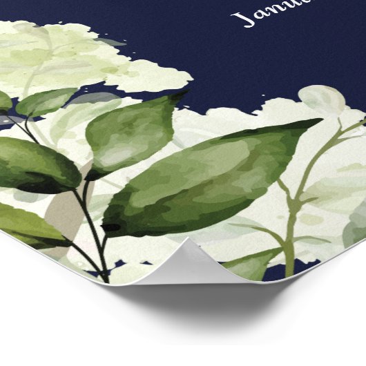 グリーン ネイビーブルー 生命の祝祭 フォト ポスター (角)