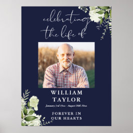 グリーン ネイビーブルー 生命の祝祭 フォト ポスター