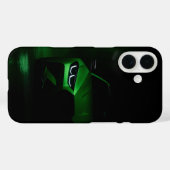 グリーン・ネオン・パワー:輝く霧の中のラグジュアリースポーツカー Case-Mate iPhoneケース (裏面 (横))