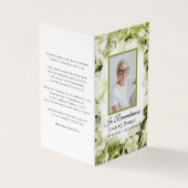 グリーン ハイドランジア 水彩画 お別れ会 祈念 祈り 名刺 (外部)