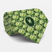 グリーン ハイドレンジアの花束 ネクタイ (ロール)