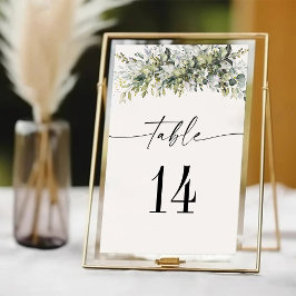 グリーン ハーブ ウェディング テーブル ナンバー