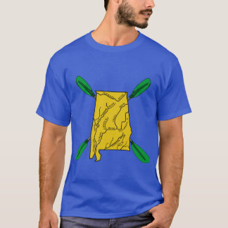 グリーン・バマ・パドラー・アラバマ・パドラー・アラバマ・カヤック P Tシャツ