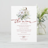 グリーン・パンプキン・オータム・ブライダルシャワープレートメニュー 招待状 (スタンド正面)