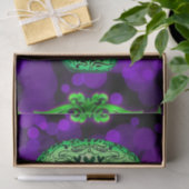 グリーン&パープルシュガースカル白熱［赤熱］光を放つハローウィンパーティ 薄葉紙 (ギフト)