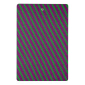 グリーン&パープルストライプグリッター ミニクリップボード (裏面)