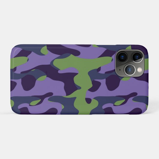 グリーン パープル ブルー カモフラージュ 抽象画 Case-Mate iPhoneケース (裏面(横))