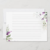 グリーン パープル ライラック 大型 レシピ カード (裏面)