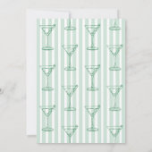 グリーン ビキニとマティーニの独身最後の夜 招待状 (裏面)