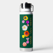 グリーン ビブラント フラワー ミックス 水筒  (背面)