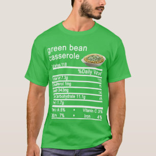 グリーン·ビーンズ·カセロール·ナトリション·ファクト感謝祭 Tシャツ