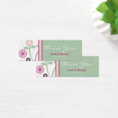 グリーン&ピンクフローラ結婚式の引き出物ギフトラベル (デスク)