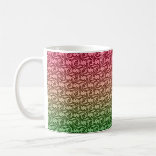 グリーン ピンク グラデーション コーヒーマグカップ (左)