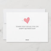 グリーン ピンク シンプル モダン ベスト ママ 母の日 シーズンカード (裏面)