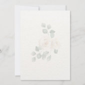 グリーン＆ピーチの花モチーフのエンゲージメント招待状 招待状 (裏面)