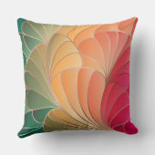 グリーン、ピーチ、アプリコット、スイカ・ニューアールヌーボー クッション (裏面)