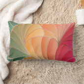 グリーン、ピーチ、アプリコット、スイカ・ニューアールヌーボー ランバークッション (ブランケット)