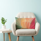 グリーン、ピーチ、アプリコット、スイカ・ニューアールヌーボー ランバークッション (椅子)