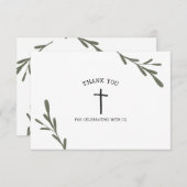 グリーン・ファースト・コミュニオンガール・ボーイ サンキューカード (正面/裏面)