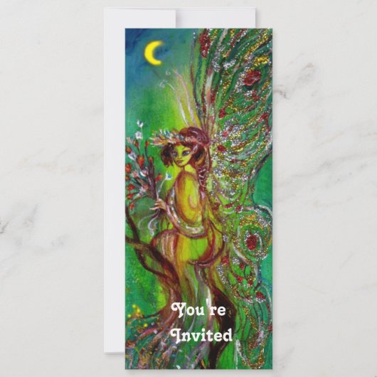 グリーン・フェアリー 黄色 青 赤 銀 招待状 (正面)
