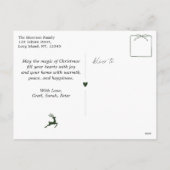 グリーン：フェスティバルボウ&ツリードールズホリデーポストカード シーズンポストカード (裏面)