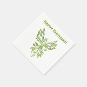 グリーン・フェニックスがブラックで登場 スタンダードカクテルナプキン (角)