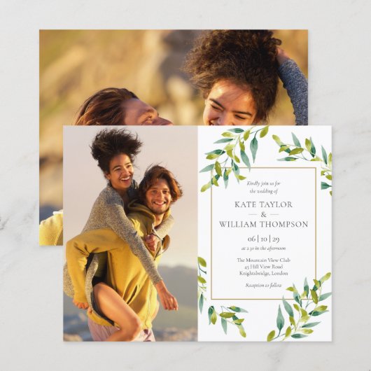 グリーン フォト ウェディング ご案内 (正面/裏面)