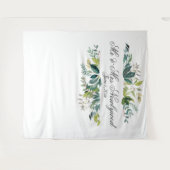 グリーン フォリアージ フレーム 結婚式 フォト ブック背景 タペストリー (正面(横))