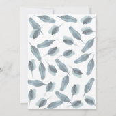 グリーン フォリアージ ユーカリの葉 セーブ・ザ・デート (裏面)