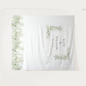 グリーン フォリア ウェディング フォトブース 背景 タペストリー (正面(横))