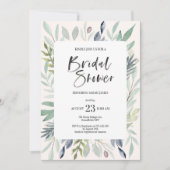 グリーン フォリア ブライダル シャワー 招待状 (正面)