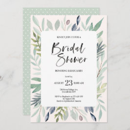 グリーン フォリア ブライダル シャワー 招待状