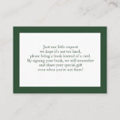 グリーン フラワーのハイランド牛 赤ちゃんのための本 エンクロージャーカード (裏面)