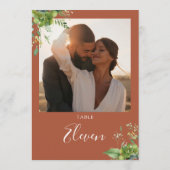 グリーン フラワーフォト テラコッタ テーブルナンバー (裏面)