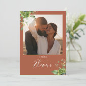 グリーン フラワーフォト テラコッタ テーブルナンバー (スタンド正面)