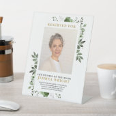 グリーン フラワーリザーブ セーブ ア シート フォト ウェディング 台座サイン (インサイチュ)