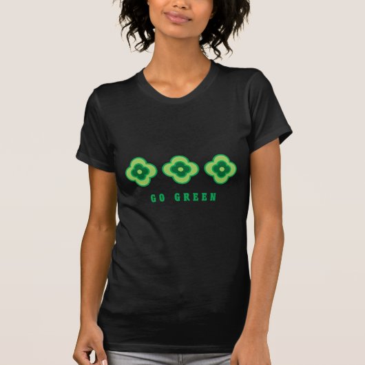 グリーン・フラワー (Green Flower) Tシャツ (正面)