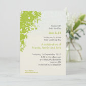グリーン フローリッシュ 5x7 招待状 (スタンド正面)