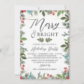 グリーン&ブメリーライトホリーベリーホリデー 招待状 (正面)