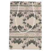 グリーン&ブライト、ハワイアンスタイルクリスマス ミディアムペーパーバッグ (裏面)