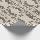 グリーン&ブライト、ハワイアンスタイルクリスマス ラッピングペーパー (角)