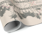 グリーン&ブライト、ハワイアンスタイルクリスマス ラッピングペーパー (ロールコーナー)