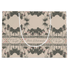 グリーン&ブライト、ハワイアンスタイルクリスマス ラージペーパーバッグ