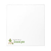 グリーン&ブラウンヤーンチキンチャンピオンメモ帳 ノートパッド (正面)