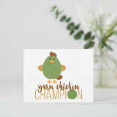 グリーン&ブラウンヤーンチキンチャンピオン葉書 ポストカード (スタンド正面)