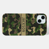 グリーン ブラウン カモフラージュ オリジナル Case-Mate iPhoneケース (裏面 (横))