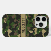グリーン ブラウン カモフラージュ オリジナル Case-Mate iPhoneケース (裏面 (横))